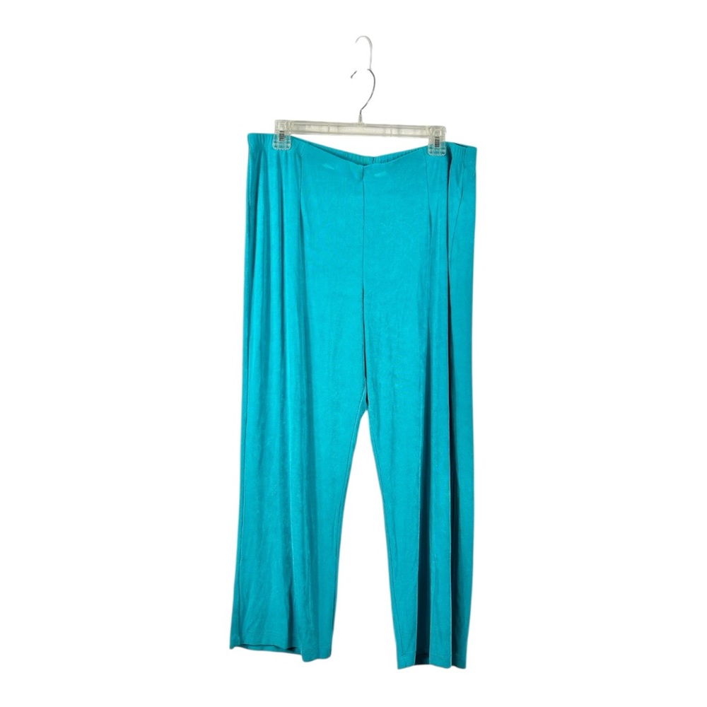 Chico’s Travelers Teal Stretch High-Waist Pull-On Pants
